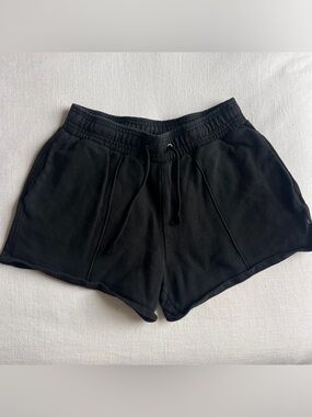 James Perse Y/osemite Black Cotton Women's Drawstring Lounge Shorts